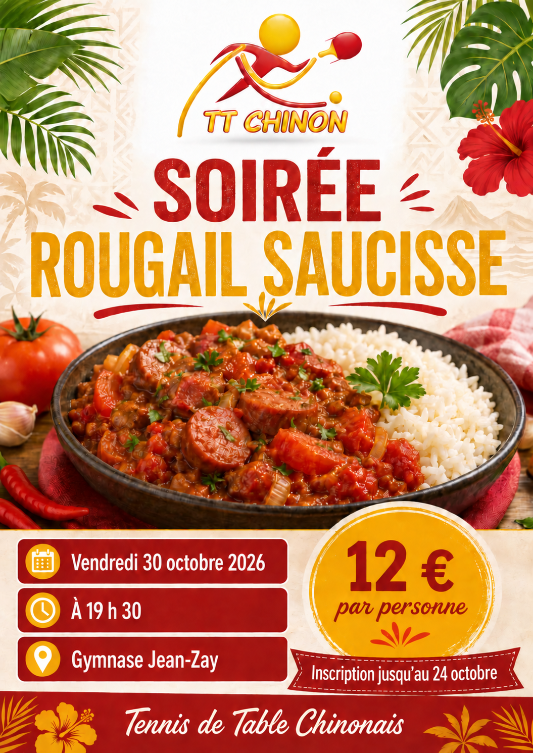 Affiche Soirée rougail saucisse